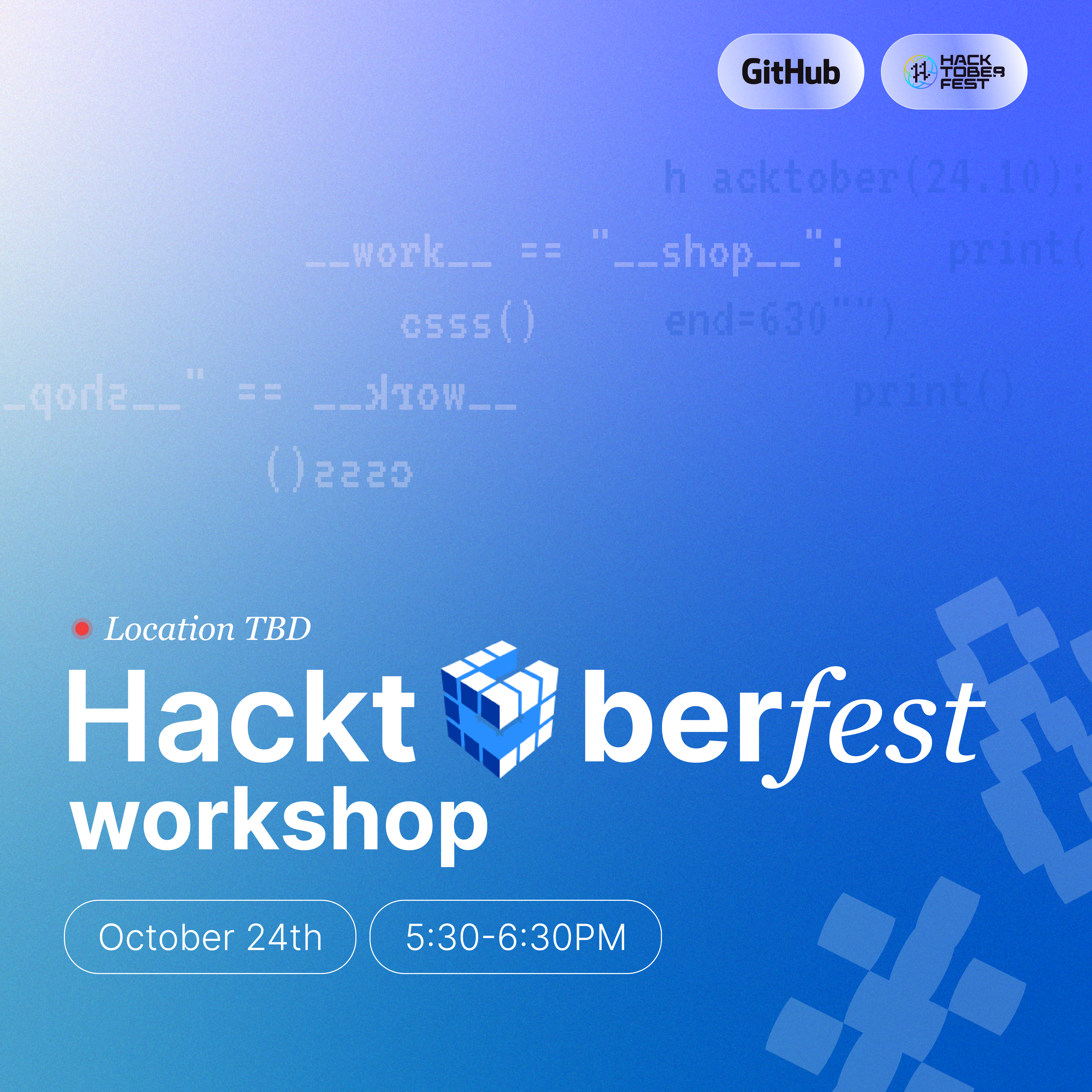 Preview image for Hacktoberfest Workshop event