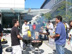 CS Students Enjoying a Barbecue